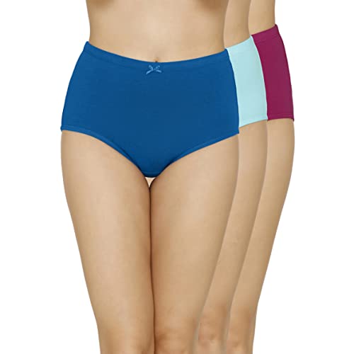 Image of Amante Solid High Rise Full Coverage Full Brief Panties (Pack of 3)