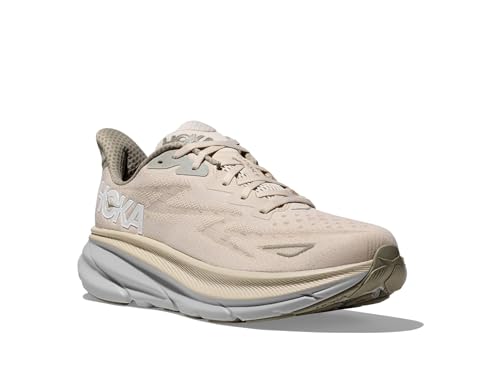 HOKA Men's Clifton 9 Sneaker, Oat Milk/Barley, 13