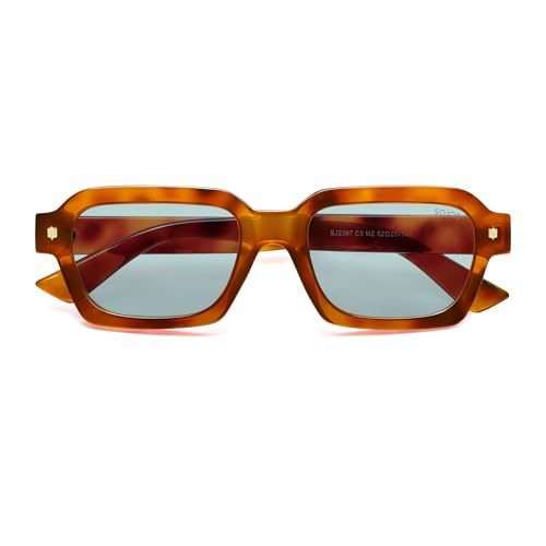 SOJOS Retro Trendy Polarized Sunglasses for Men Women Vintage Square Mens Shades SJ23974