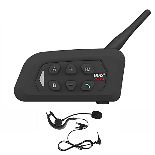 EJEAS V4C Árbitro Bluetooth Intercom Auricular 4 Personas Comunicación Interphone 1500M BT 5.1 Intercomunicador Profesional Inalámbrico para Árbitros de Fútbol y Balonmano(1PC) Cover