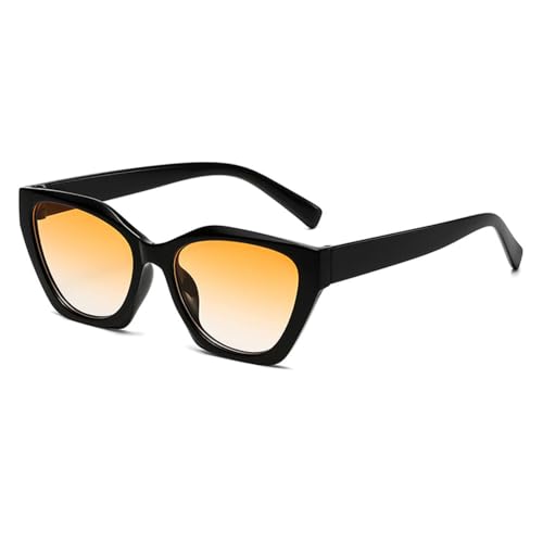 Gafas de sol clásicas retro con diseño de ojo de gato, para hombres y mujeres, estilo vintage, estilo ojo de gato, resistentes a los rayos UV400, a la moda, para mujer, Amarillo degradado, Talla única