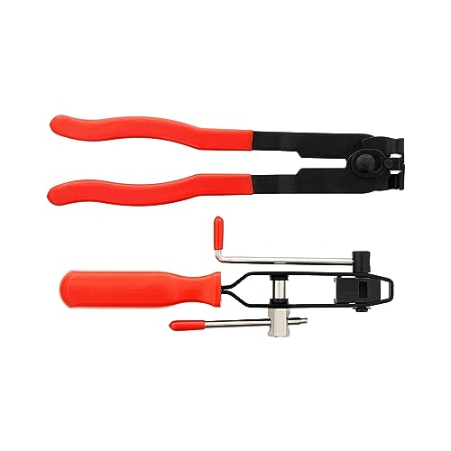 ABN CV Joint Ear Clamp Banding Tool & Boot Crimp Pliers 2-Piece Kit 10mm Fuel, Cooling System, Vacuum Hose Clamping Set