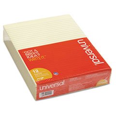 3 Pack Value Bundle UNV22000 Glue Top Writing Pads Wide Rule Letter Canary 50-Sheet Pads Pack Dozen