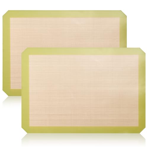 Luckyiren 2 Pack Reusable Silicone Baking Mats...
