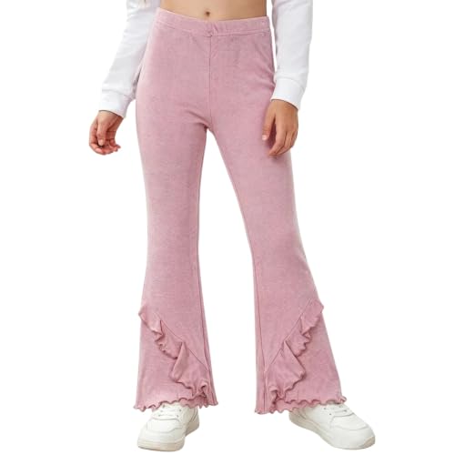 Girls School Uniform Ruffle Flare Pants High Waist Bell Bottom Trousers - image 7