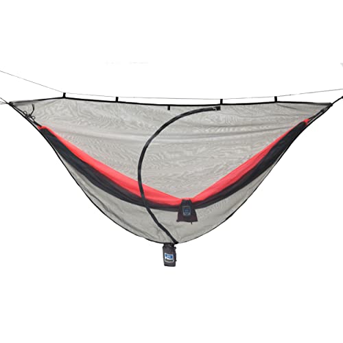 Equip Outdoors Hammock Mosquito Net With No-See Polyester Mesh 360-Degree Protection Camping Hammock, Travel Hammock, Portable Hammock Accessories Included, Camping Essentials (Grey) #TOP1