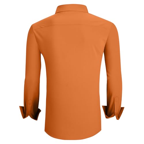 Alex Vando Mens Dress Shirts Regular Fit Long Sleeve Stretch Business Dress Shirts for Men