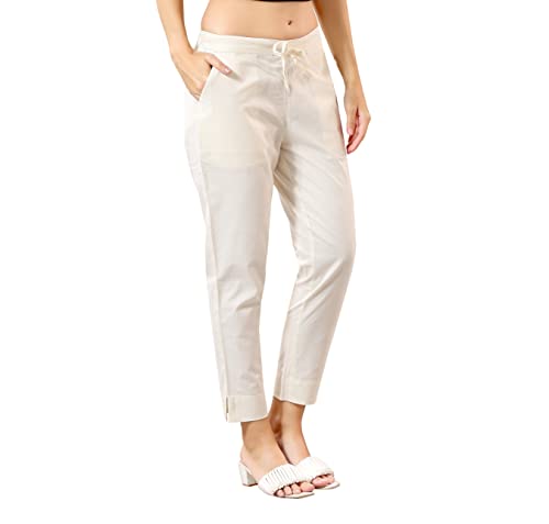 Image of TRASA Ultra Soft Cotton Regular and Plus 8 Colour Cotton Pants for Womens and Girls - Available Sizes : M,L,XL,2XL,3XL,4XL,5XL