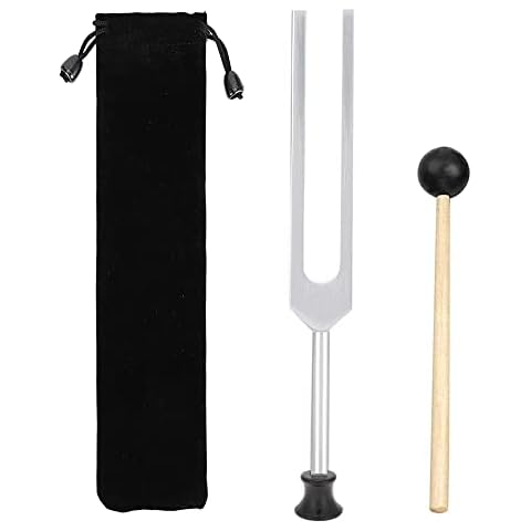 128Hz Stimmgabel-Set Stimmgabel Groß Resonanz-Stimmgabel Aus Aluminiumlegierung Verschiedene Frequenz-Stimmgabeln, Verwendet FüR Yoga, Meditation, Klangtherapie, (Inklusive Aufbewahrungstasche) Cover