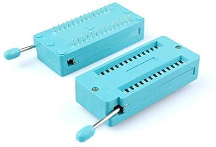 5Pcs Integrated Socket Universal 14/16/18/24/28/40 pin IC Test Universal ZIF Socket (24p Narrow Locking seat)