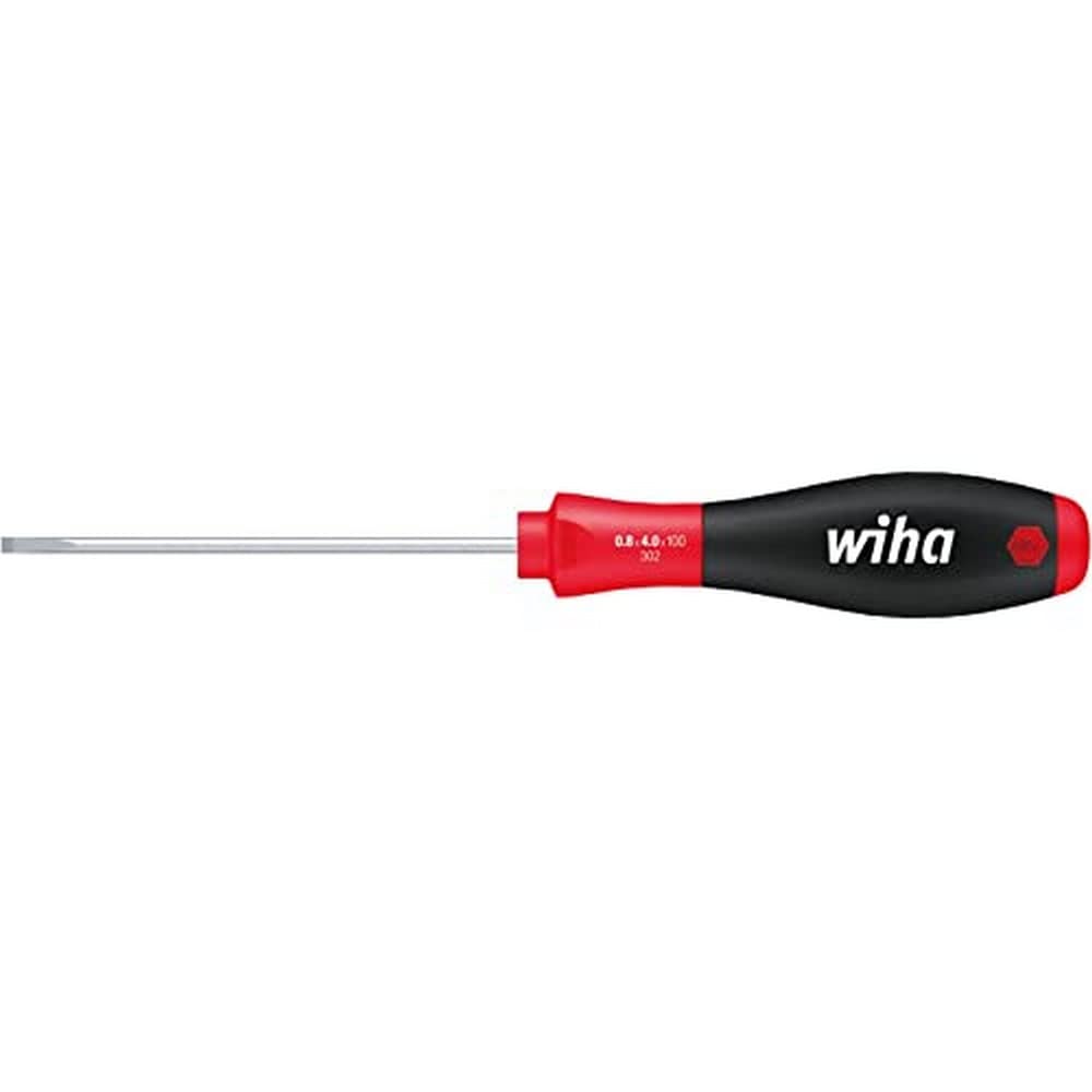 Wiha SoftFinish Slotted Screwdriver with Round Blade, 302060300, Color, 6,0x300x1,0x6,0x418x36