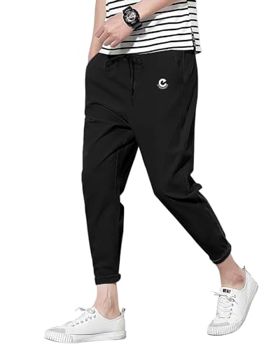 Image of EYEBOGLER Men's Solid Brand Logo Track Pants