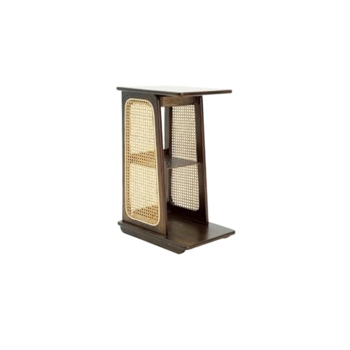 Mesas Auxiliares Redondas Para Dormitorio Mesa De Centro, Sofá, Mesita De Noche, Movible, De Madera Maciza, Tejida, For Dormitorio, Mesita De Noche, Estante De Almacenamiento, Multifuncional, Movible