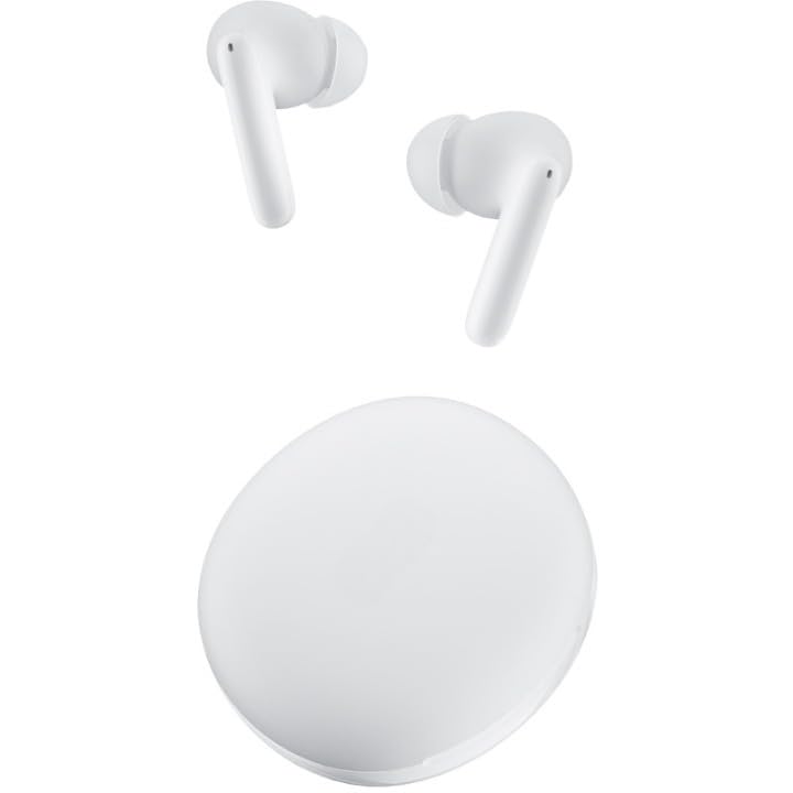 QCY T13 ANC 2 Truly Wireless ANC Earbuds With Noice Cancellation Against 25 km/h of Wind, 30 Hours Long Battery Life, 5.3 Bluetooth Multipoint & Stable Connection & Sensitive Touch Control - White