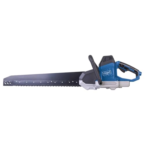 Scheppach Elektro Universalsäge AZE430 Ziegelsäge mit 4m Kabel | Leistung 1500W | Schnittlänge 430mm | Hub 40mm | mit Schnellstopfunktion & Absaugadapter | für Ziegel, Holz, Gasbetonstein & Dämmwolle