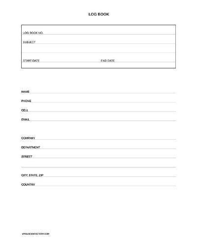 Bookfactory LOG-096-SRS-A-LKT2-R1 Log Book/Multipurpose Log Book thumb #1