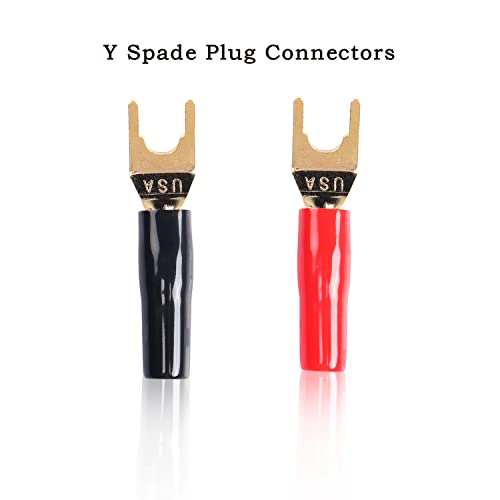 MEIRIYFA Conector Y Spade 8 Piezas Oro Bifurcado miniatura 2