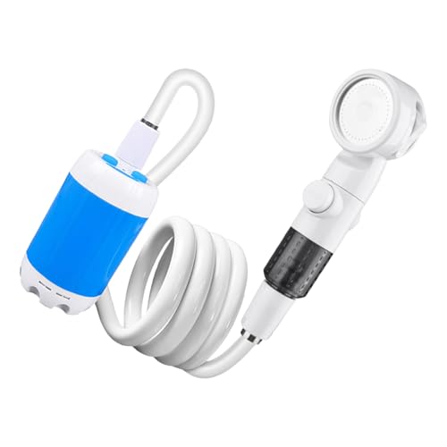 ZHGFXIN Motor de sellado de ducha portátil impermeable, 3 ajustes de presión, flujos para senderismo al aire libre y necesidades de baño de mascotas, ducha de camping con manguera de PVC