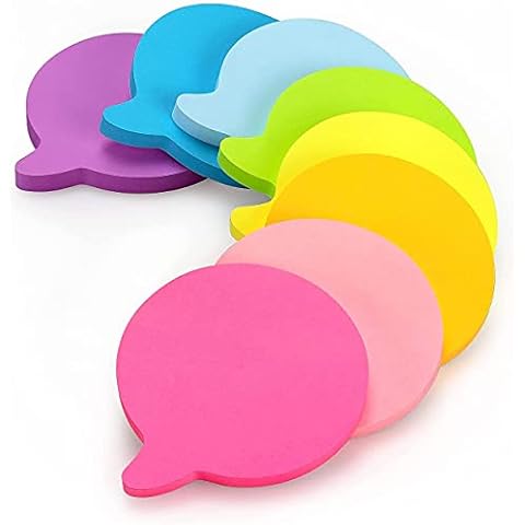 Early Buy 3x3 Bubble Shape Sticky Notes with 8 Color Self-Stick Notes 8 Pads/Pack, 75 Sheets/pad Cover