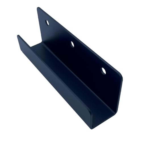 Image of 4 PCS Black Steel Wall Tile Bracket, Ladder Hanger for Wall Mount, U Bracket, Billboard Hook, Thickness 2 mm, Slot Width 25mm