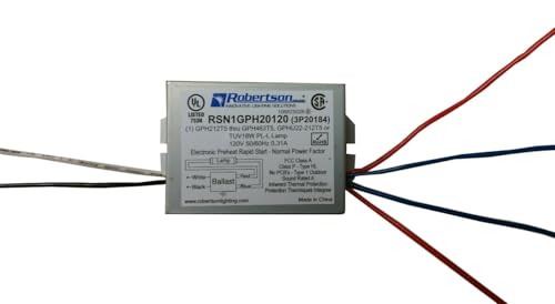 RSN1GPH20120 (3P20184) Fluorescent eBallast for 1 GPH212T5 Thru GPH463T5, GU22-22T5 or TUV 18W PL-L Lamps, Preheat Rapid Start, 120Vac, 50-60Hz, Normal Power Factor