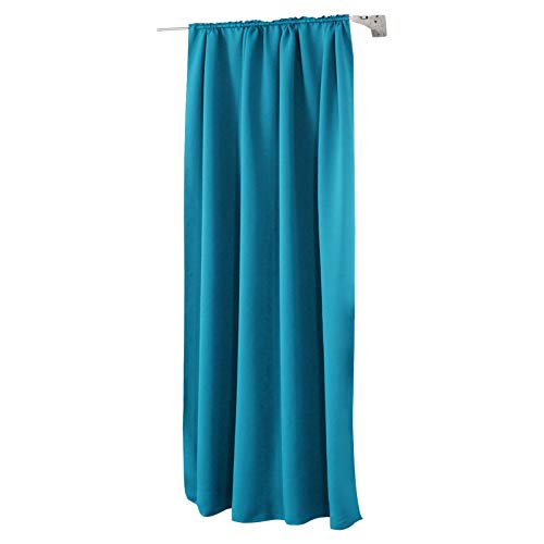 WOLTU Thermovorhang, Verdunklungsvorhang für Wohnzimmer Schlafzimmer, Blickdicht, mit Kräuselband für Schiene, 250g/m² Schwere Wärmeisolierende, 135 x 245 cm, Türkis