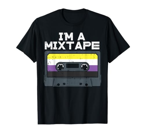 I'm A Mixtape Cassette LGBTQ Non-Binary Flag Genderqueer T-Shirt