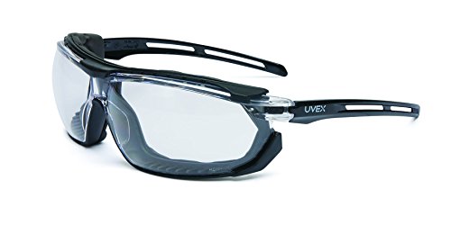 UVEX by Honeywell S4040 Tirade Sealed Safety Eyewear with Black Frame, Clear Lens and Uvextra Anti-Fog Coating, Standard