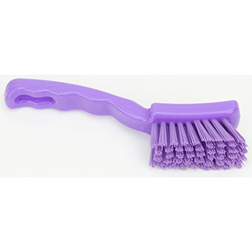 Image of SPARTA 41395EC68 Plastic Scrub Brush, Detail Brush, Kitchen Brush with Hanging Hole for Cleaning, 7 Inches, Purple, (Pack of 6)