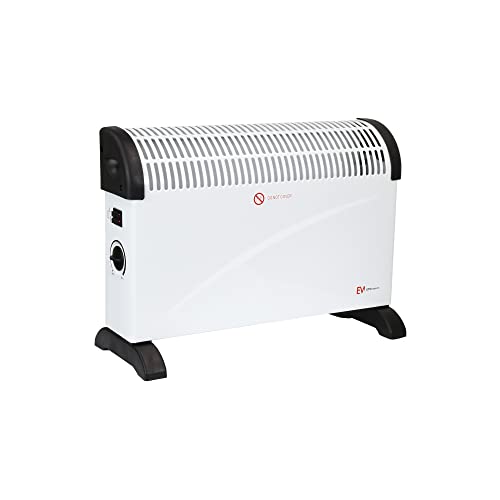 EMtronics 2000W Portable Electric Convector Heater Radiator with 3 Adjustable Heat Settings and Over...