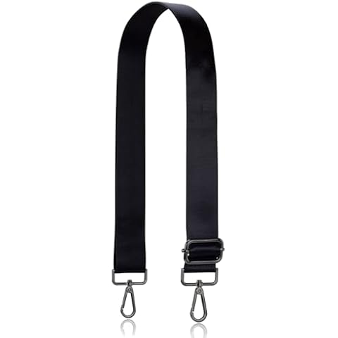 Allzedream Wide Purse Strap Replacement Crossbody Shoulder Bag Adjustable (Black) Cover
