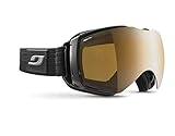 Julbo Aerospace - Gafas de esquí con pantalla REACTIV fotocromática y polarizadora para hombre, negro y gris Rubber XL+