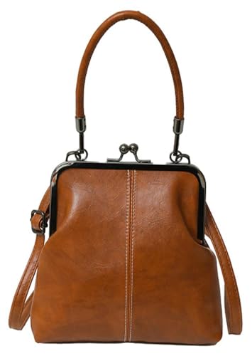 Mini Denim Crossbody Bag For Women,2025 Womens Small Blue Denim Tote Kiss Lock Purse Handbag for Daily Life