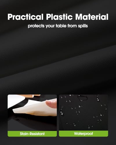 Image of Pureegg Plastic Table Cloth Disposable 54 x 72 Inch 10 Packs, Black