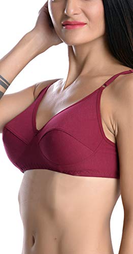 Image of FIMS - Fashion is my style Cotton Bra Non-Padded Non-Wired Bra for Women Combo Pack Girls Everyday Bra, Multicolor Cup B, Pack of 6