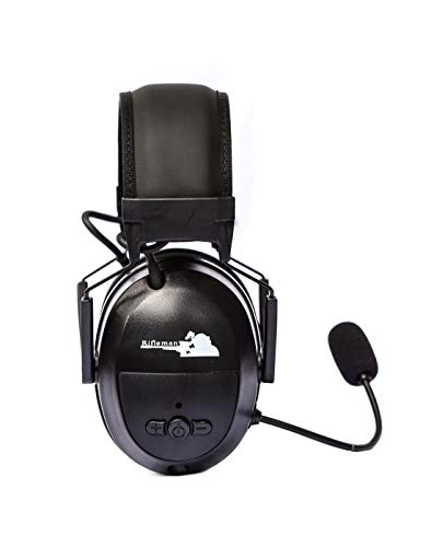 Rifleman Bluetooth Communicator Electronic Ear Muffs, Nrr 25 Hearing Amplification And Protection, Headset With Microphone, Perfect For Hunting, Shooting Ranges, & Gaming, Black #TOP2