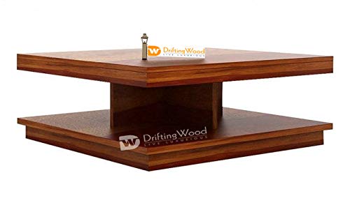 Image of DRIFTINGWOOD Sheesham Wood Ridell Coffee Table for Living Room | Center Table for Home | Teak Finish