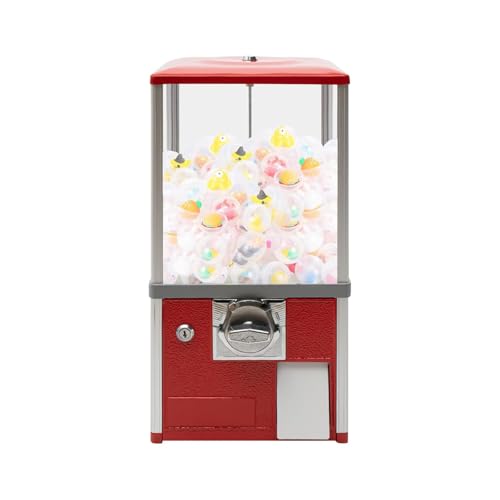 Vending Machine Gumball Dispenser 25 Cent Coin Operated Red