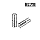 sourcing map 5 Stück M5 x 14mm geschlitzter zylindrischer Stift aus 304 Edelstahl, Außengewinde, zur Positionierung von Möbeln und Schränken