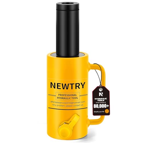 Image of NEWTRY 20 ton Hydraulic Hollow Jack Cylinder 4'' Stroke Porta Power Ram Industrial Lifting Jack Retract Automatically for Horizontal /Vertical Lifting