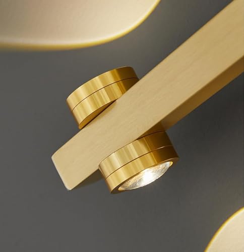 Image of Groeien 6 LED Golden 6 watt Up /Down Wall Sconce Bathroom Vanity Indoor Outdoor Light Fixtures for Mirror, Hallway,Bedroom,Indoor Wall Light(DualArc-3LED)