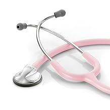 ADC Platinum Adscope-Lite 614 Lightweight Pediatric Stethoscope with Tunable AFD Technology, 30.5" Length, Pink
