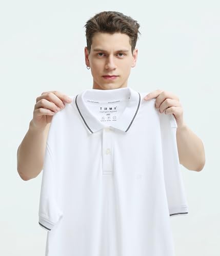 TURMS-Anti-Stain-Anti-Odor-Polo-T-Shirt-for-Men-Water-Repellent-Stretchable-T-Shirt-for-Boys-Regular-fit-Breathable-Cotton-Half-Sleeve-Casual-Sports-Wear-for-Men