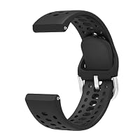 GIOPUEY Armband Kompatibel mit Amazfit Bip 6/Bip Max, Weiches Silikon Armband [Verschleißfest] [Atmungsaktiv] Ersatzarmband - Black – Ansicht 4
