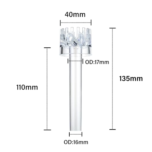 Image of LINLAN 4-Pieces Self-Rotating Aquarium Surface Skimmer Accessories, Acrylic Oil Film Remover with Fine Filter Screen for Enhanced Gas Exchange, Compatible with Lily Pipes & DIY Tubing