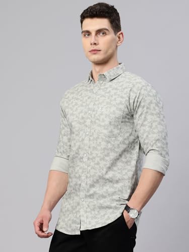 Image of Majestic Man Custom Abstract Printed Pure Cotton Slim Fit Casual Shirt