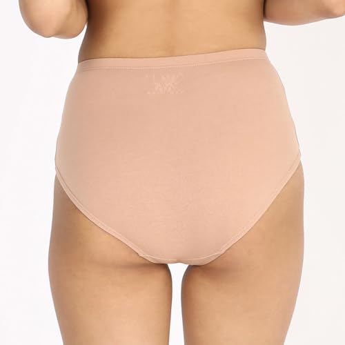 Image of NYKD (NYP104 Comfortable & Breathable Cotton Panty Set for Women (Pack of 3) | High Rise & Full Coverage Brief with Anti Odor Properties | Super Soft & Concealed Elastic for All Day Comfort