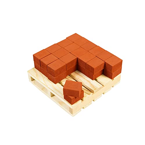 Image of Little Birdie MDF Foundation Bricks W16 X H21 X D 12 mm (100pcs) | Realistic Miniature Bricks for Model Homes and DIY Projects