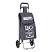 Produktbild Ecolle Einkaufstrolley, klappbar, 25 L Einkaufstasche mit Rollen (Schwarz)