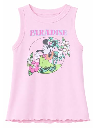 Minnie Mouse Girls Ruffle Bottom Tank Top Light Pink M(8)